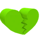 Shiny Broken Candy Heart