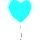 Shiny Red Heart Balloon