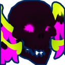 Shiny Darkened Skull