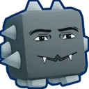 Shiny Man Face Golem
