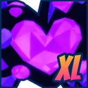 Shiny Mythic XL Neon Crystal Heart