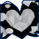 Shiny Neon Crystal Heart