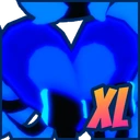 Shiny XL Blackened Heart
