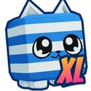 Shiny XL Candycane Kitty