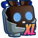Shiny XL Chocolate Bunny