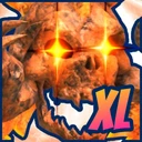 Shiny XL Darkstone Skull