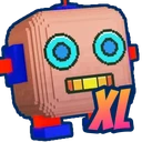 Shiny XL Giant Pixel Robot
