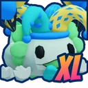 Shiny XL Jester Axolotl Plushie
