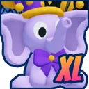 Shiny XL Jester Elephant Plushie