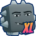 Shiny XL Man Face Golem