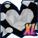 Shiny XL Neon Crystal Heart