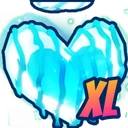 Shiny XL Peppermint Heart
