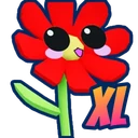 Shiny XL Pink Flower