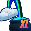 Shiny XL Pot O Rainbows