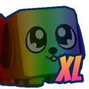 Shiny XL Rainbow Dogcat