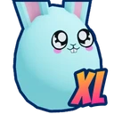 Shiny XL Round Egg Bunny