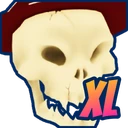 Shiny XL Wizard Skull