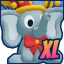 XL Jester Elephant Plushie