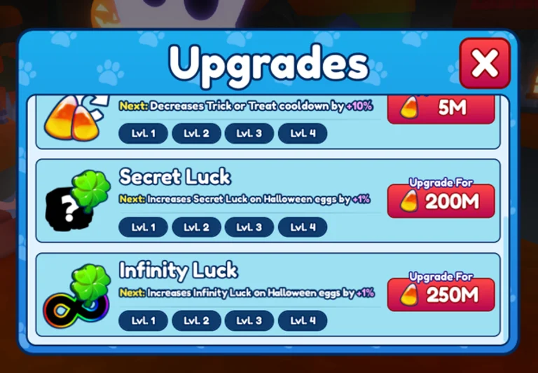 Halloween Upgrades