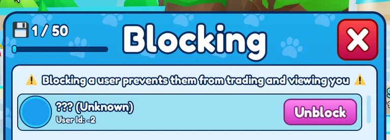 New Trade Block Feature