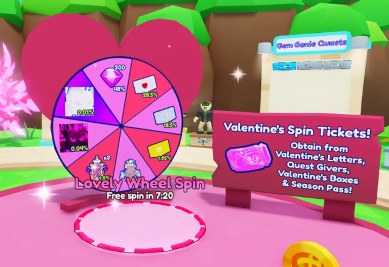 Valentine's Wheel Spin