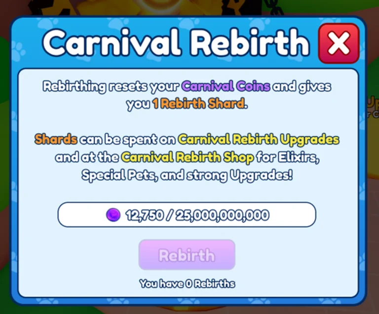 New Feature: Carnival Rebirths