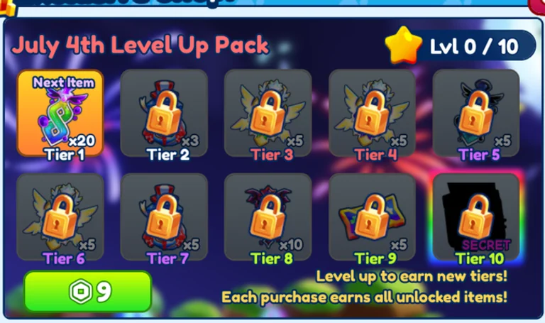 July 4th Level Up Pack