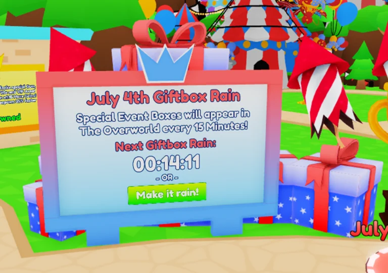 July 4th Giftbox Rain