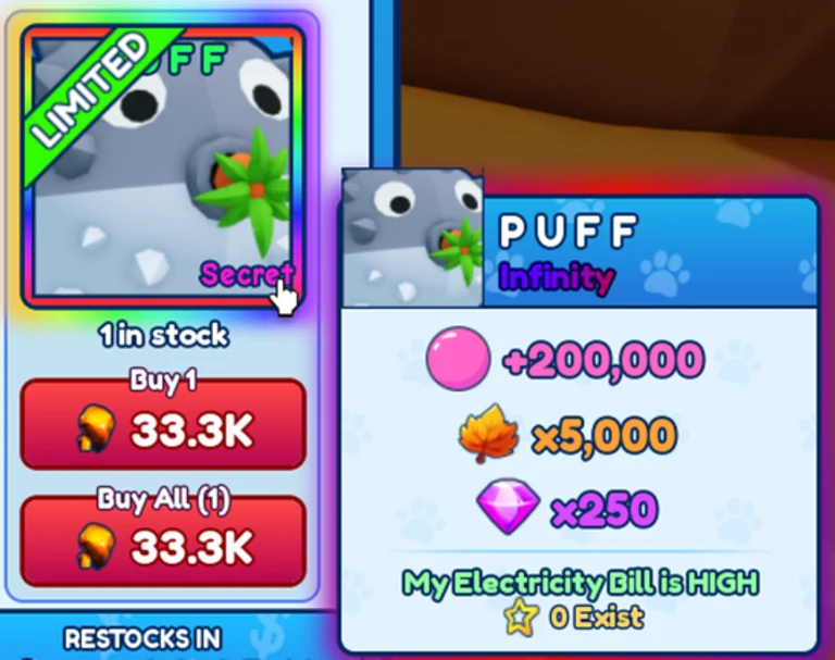 New Rebirth Shop Pet