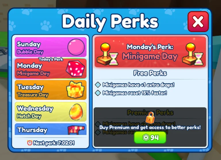 Daily Perks