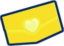 Gold Valentine's Letter