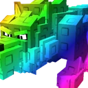 Rainbow Big Dire Wolf