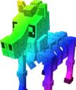 Rainbow Big Skeleton Horse