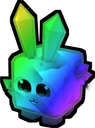 Rainbow Emerald Bunny