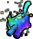 Rainbow Neon Cat